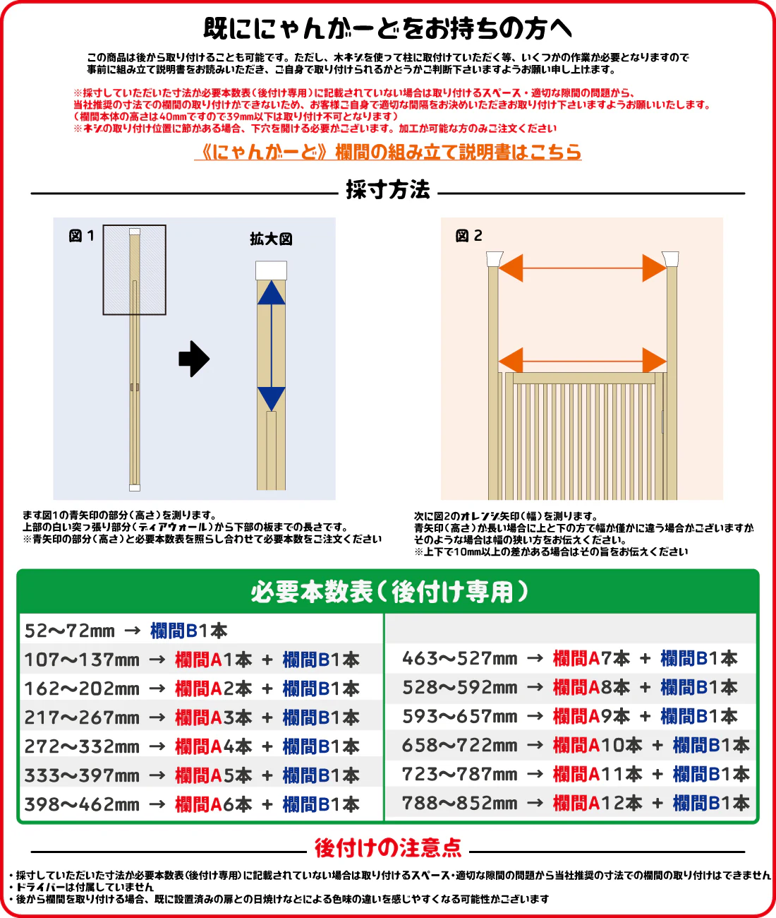 後付けのご説明